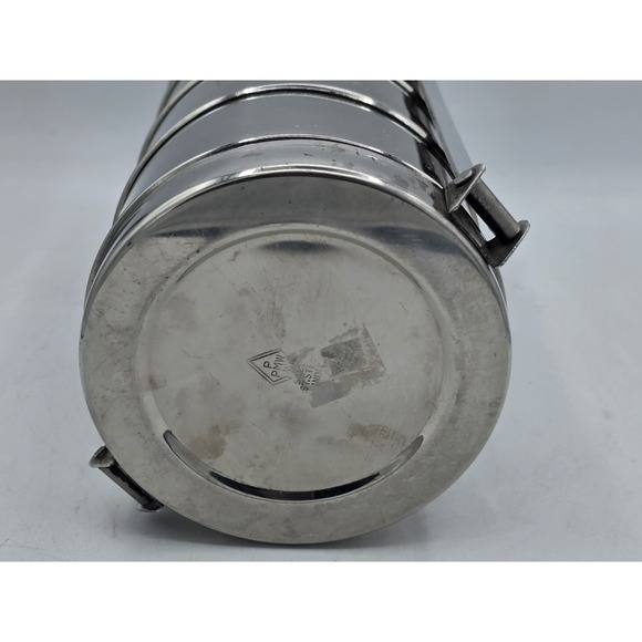 Stainless Steel Lunch Box Carrier W/ 4 Containers - for hiking, camping work - Picture 12 of 16